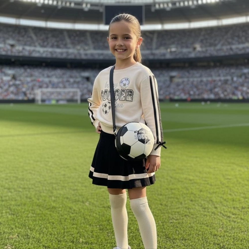 Cynthia Rowley Cream and Black Soccer Matching Set